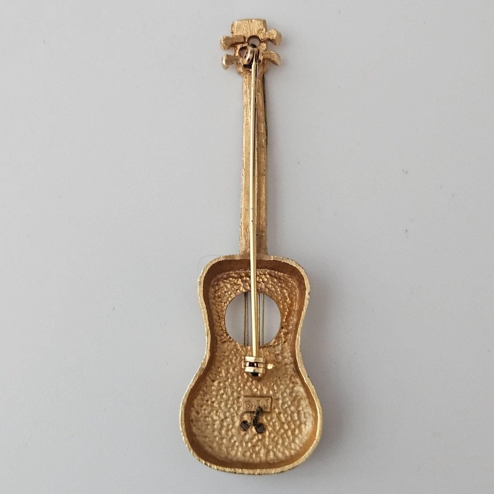 Vintage JJ Brushed Gold Tone Guitar with Strings Hard to Find - Picture 7 of 8